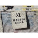 Sleeveless Tank Top‎ Abstract Print Casual Everyday Top XL White Photo 2