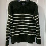 Abercrombie & Fitch Green/Cream Striped Long Sleeve Sweater XS Photo 0
