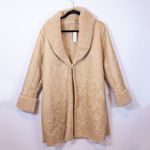 NEW Soft Surroundings 2BR16 Misha Faux Vegan Suede Shearling Jacquard Coat Small Photo 0