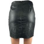 by the way. Revolve Trinity Black Faux Leather Vegan Slit Mini Pencil Skirt XS Photo 2
