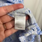 Violet+Claire NWOT women’s bluish purple white print sleeveless blouse top M Photo 3