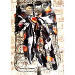 Halloween Scarf Black Gray Cat Ghosts Jack O Lantern Festive Spooky Deco… Photo 6