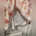 Vince Camuto NWT Size S White Floral Ruffle Flowy Long Sleeve Sheer Mini Dress Photo 7