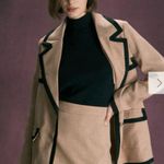 RIHOAS The Khaki High Waisted Contrast Mini Skirt 3 Tan Size XS Photo 2