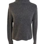 Q&A Vintage  Size M Turtleneck Sweater Cropped Lambswool Angora Grey Gray Y2K Photo 0