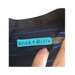 Alice + Olivia Blue Striped Sleeveless Knit Midi Dress Size Small Photo 2