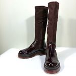 Aquatalia Drew Mixed Media Knee High Boots 9 Plum Deep Wine NWT Photo 8