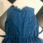 Banjanan Blue Diana Mini Dress Embroidered Floral Lace Ruffles Anthro Bohemian S Yellow Photo 9