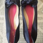 Kate Spade  Black Satin Flats with Bow Photo 4