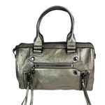 Botkier 🆕  Logan Convertible Leather Boston Satchel Bag in Metallic Pewter Photo 3