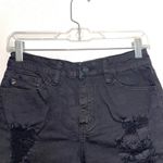KanCan USA KanCan Black High Rise Distressed Cuffed Shorts Photo 2