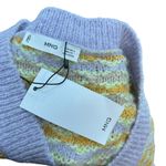 Mango Knit Sweater Vest Scallop Hem Pastel Purple Yellow Size Small Photo 9