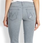 Mother The Vamp on the road destroy skinny jeans, pinstripes, distressed, sz 28 Blue Photo 2