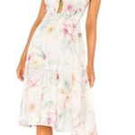 Yumi Kim Ivory Spring Fling Floral Tie Bodice Reminisce Midi Dress Size S Photo 0