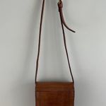 Vintage Southwestern Light Brown Faux Leather Tapestry Panel Crossbody Bag Purse Photo 5
