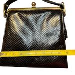 Vintage Town & Country Purse Womens Faux Snakeskin Structured Top Handle 60s Han Photo 9