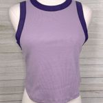 Wild Fable  Ringer Style Cropped Ribbed
Tank Top Purple-Large Photo 0