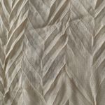 Beige Pleated Textured Acrylic Semi Sheer Scarf with Fringe Trim, size 69”x15” Tan Photo 8