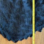 Laurence Kazar VTG Beaded Silk Top Black Sequin Evening Blouse Scalloped Size XL Photo 9