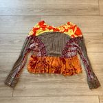 Free People  Aloha State of Mind Patchwork V-neck Cropped Top Size S Photo 5