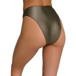 Good American Good Waist Bottom Cheeky High Shine Sage Green Beige 7 US 4XL Photo 1