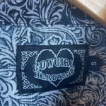 Cowgirl Hardware Black & Gray Pearl Snap Long Sleeve Cowgirl Western Top S Photo 6