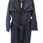 SKIMS NWT Boyfriend Fleece Trench Coat - Onyx XXS OVERSIZED WILL FIT S-L$248 Photo 1
