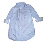 Banana Republic  Oversized Blue Striped Button Down Shirt Photo 1