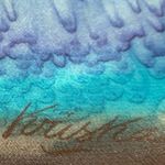 Hand Painted Silk Scarf by Kriska blue Photo 2