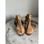Coach  Via Demi Wedge Sandals Size 7.5 Gladiator Tassel Ties Suede Photo 3