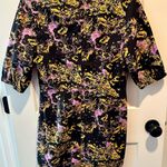 Melrose and Market  Womens Dress Black‎ Purple and Gold V-Neck Lightweight Medium Photo 1