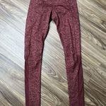 Athleta Size XS Exhale Heel Tight Leggings SoftLuxe Stash Pockets Maroon Heather Photo 4