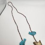Stone Fetish Animal & Shell Heishi Beads Glasses Chain Blue Photo 5