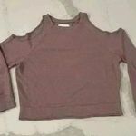 Victoria's Secret Victoria Sport  Mauve Cold Shoulder Terry Sweatshirt Women’s XS Photo 0