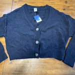 Abound  Nordstrom black button Cropped Cardigan size M NWT Photo 0