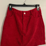 SheIn Red Corduroy Skirt Photo 0