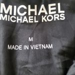 Michael Kors Black Quilted Shiny Puffer Vest Size M Full Zip Pockets High Collar Photo 4