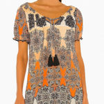 Enfocus Studio En Focus Studio Boho Short Sleeve Stretch Shift Dress Size‎ 6 Photo 0