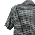 Michael Kors  Navy and White Logo Pattern buttons down Shirt Photo 4