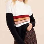 Saltwater Luxe  Cowl Neck Striped Sweater Size Small Photo 0