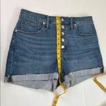 Madewell High Rise Denim Shorts Button Front Derby Wash, 29 Photo 5