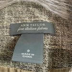 Ann Taylor Fine Italian Fabric Woven/Fringe Green/White Blazer Photo 1