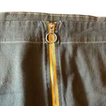 Rue 21 Vintage Y2K XL Olive Green Yellow Contrast Zip Up Mini Skirt Grunge Photo 2