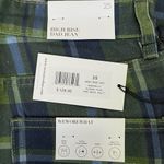 We Wore What New Plaid High Rise Straight Leg Dad Jeans Basil Green Size 25 Photo 11