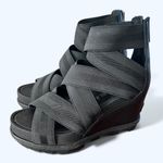 Sorel Joanie II Strap Wedge Sandal Black Gore Womens size 5.5 M Gorpcore Comfort Photo 6