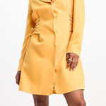 Y.A.S Tailored Blazer Mini Dress Corset Lace Up Side Magi Orange Medium NWT Photo 0