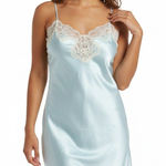 Vintage Hidden Fantasies Babydoll Nightgown Slip Dress Womens M Blue Lace Trim Size M Photo 0