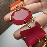 Kate Spade Coated Confetti Statement Necklace Gold Tone Red Pink Orange Etc Photo 9