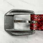 Vintage Damask Accessories NY Red Snake Skin Jeweled Belt Size S Photo 6