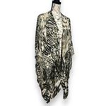 Karen Kane M/L Sheer Leopard Animal Print Kimono Cardigan Drape Cover Up NWT Photo 2